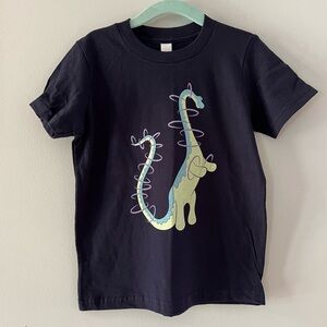NWOT American Apparel Kids T shirt Sz 4, Loch Ness Monster Hula Hoop cartoon USA
